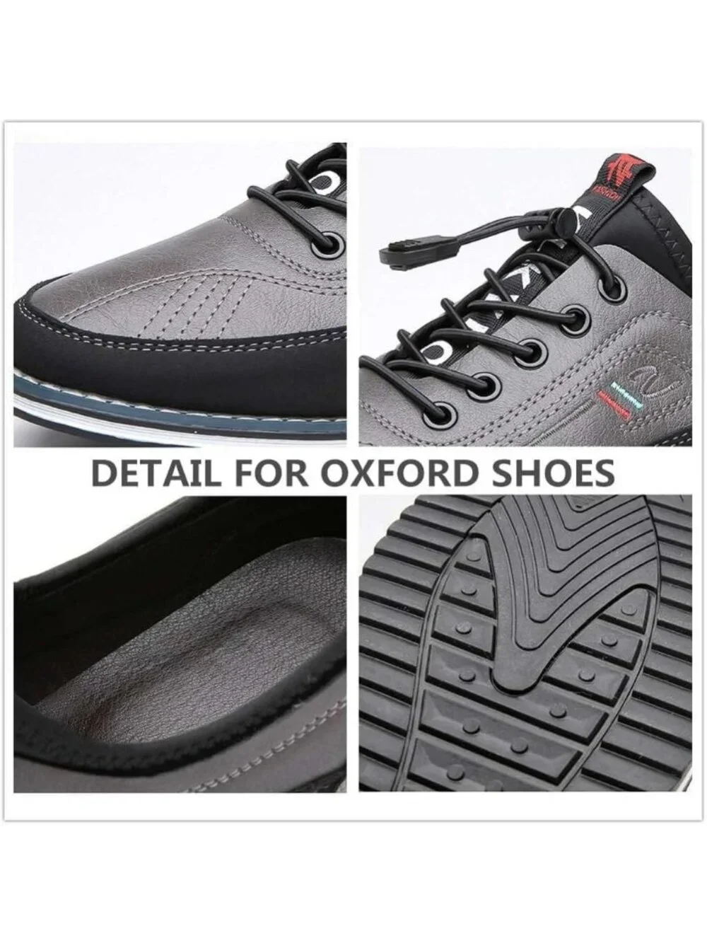 Men's Grey Textured Pebbled Leather Lace-up Pointed Toe Driving Loafers Shoes